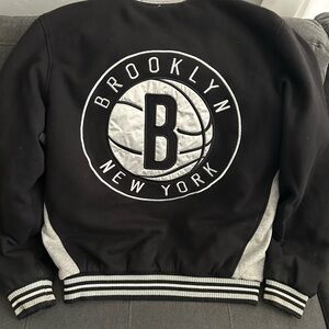 Vintage Brooklyn New York Nets NBA JH Design Reversible Varsity Jacket New Men